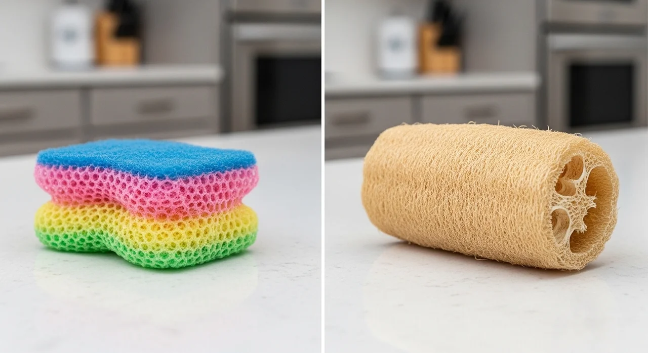 플라스틱 수세미 vs 천연 수세미, 무엇이 다를까?