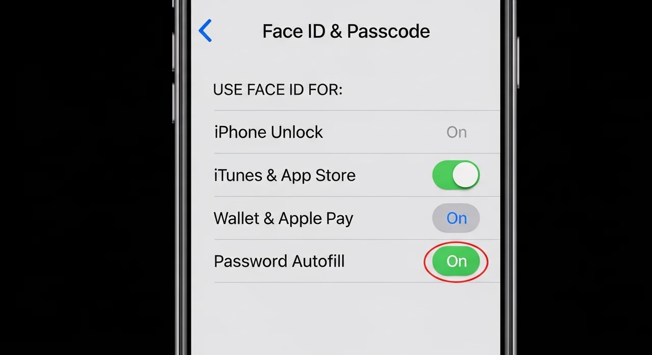 2단계: 페이스 아이디 설정 및 주시 인식 확인