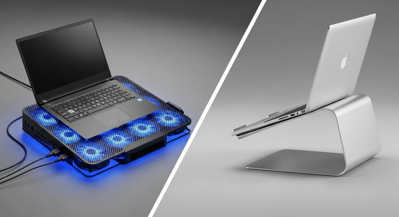 노트북 쿨러의 두 가지 유형 비교