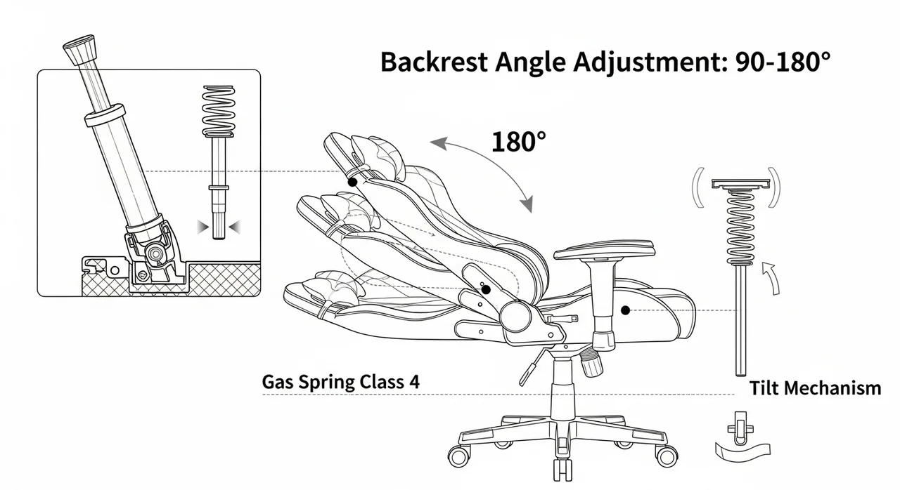 타이탄 게이밍 의자 주요 스펙 요약