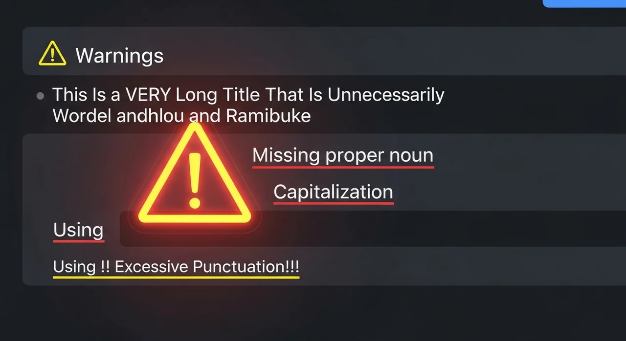 제목 짓기 시 절대 피해야 할 주의사항