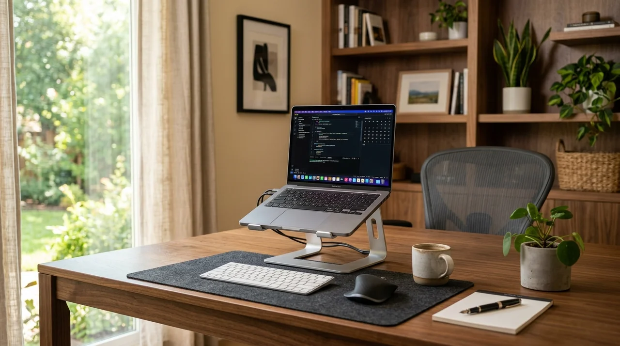 노트북 거치대 각도 조절 꿀팁! 거북목 예방하는 최적의 높이 설정법
