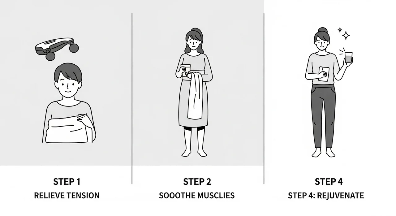 효과를 2배 높이는 마사지기 사용 3단계