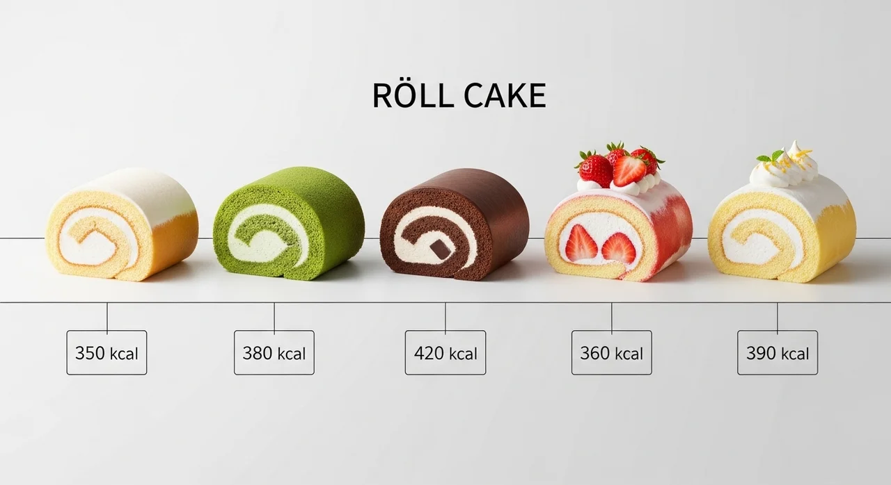 인기 롤케이크 종류 및 영양성분 비교