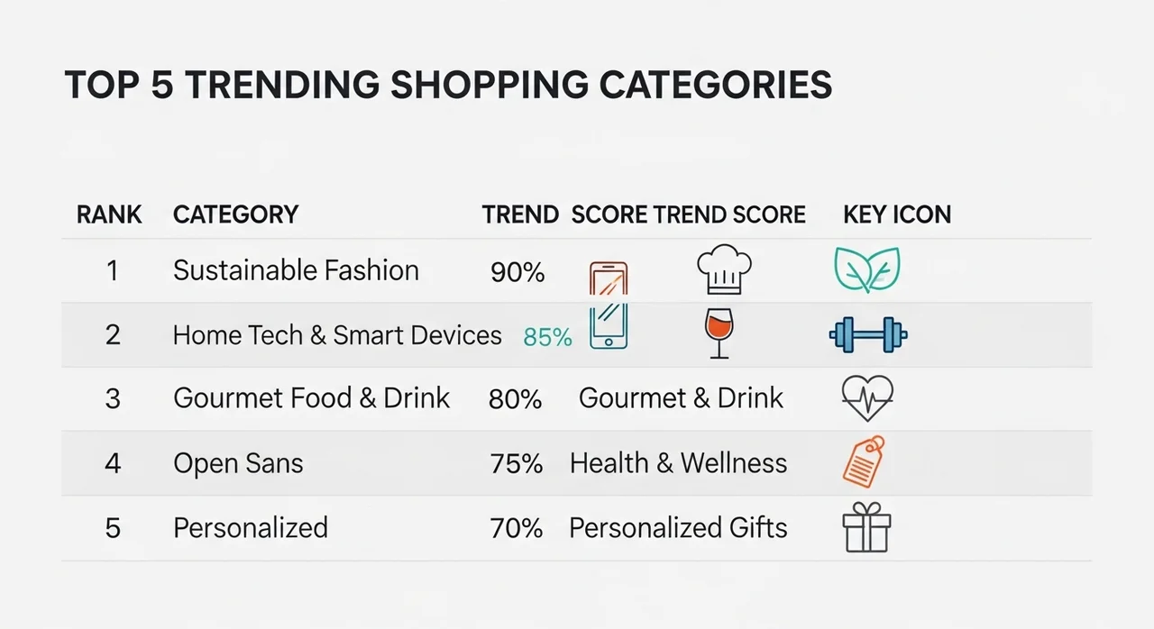 매출을 견인할 카테고리별 추천 아이템 TOP 5