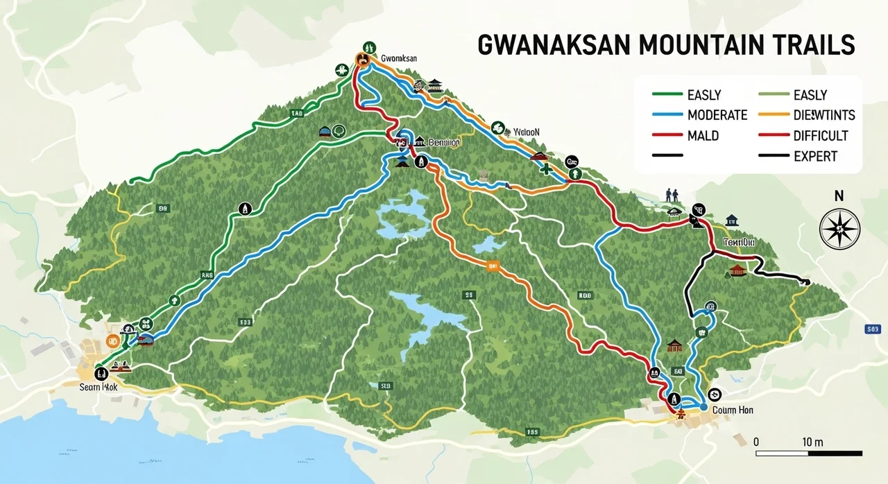 내 수준에 딱 맞는 관악산 등산 코스 비교