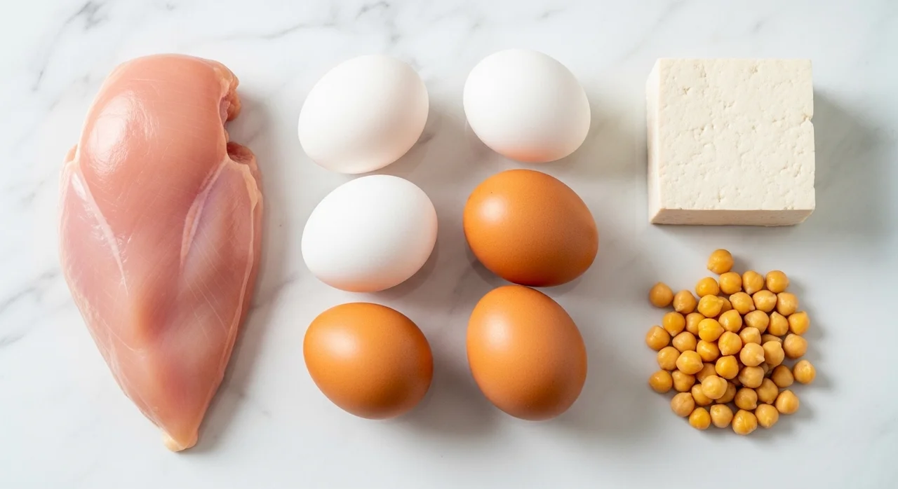 한눈에 보는 고단백 식품 비교 및 하루 권장량