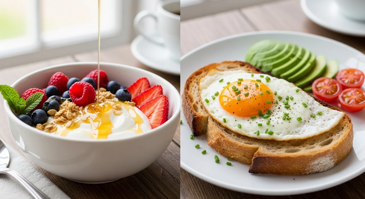 바쁜 아침을 위한 고단백 아침 메뉴 비교