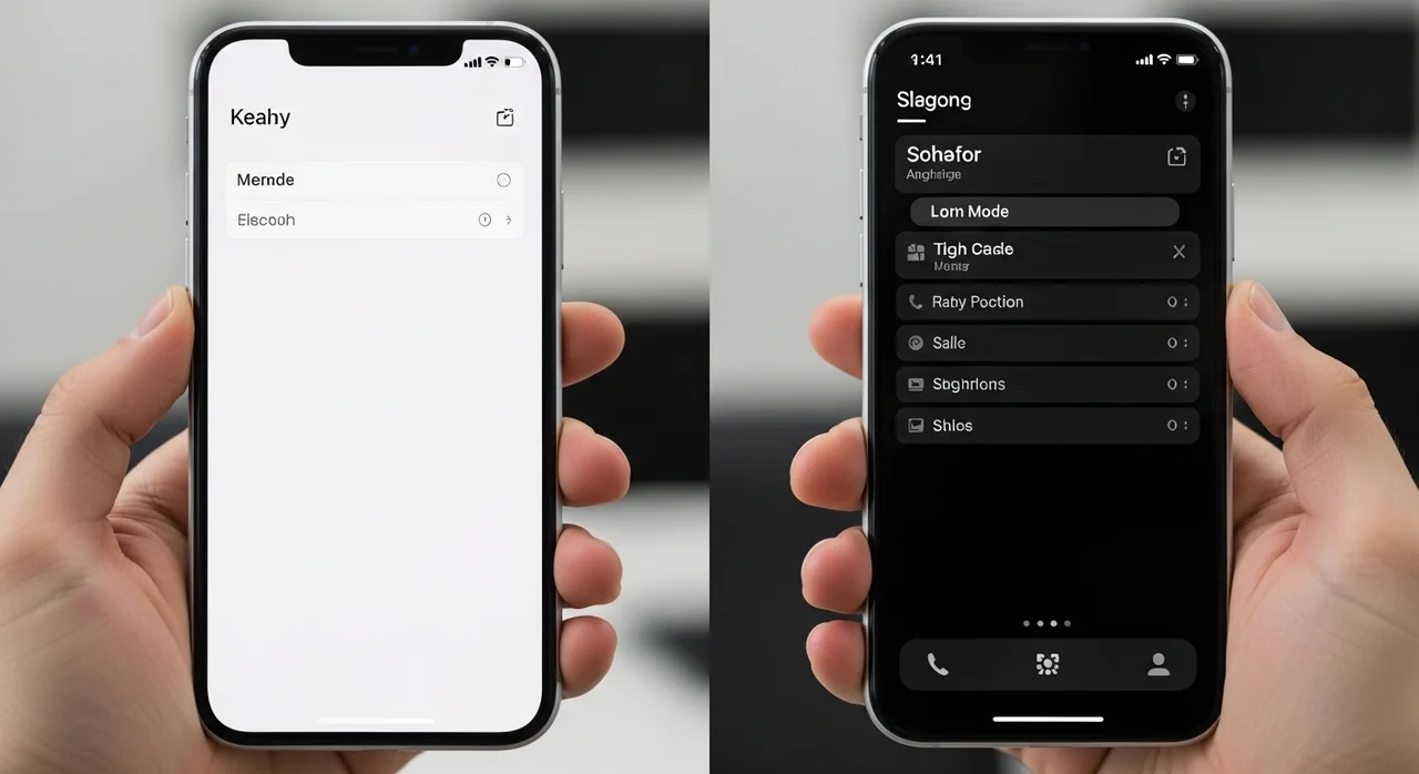 디스플레이 설정: 다크 모드 vs 라이트 모드