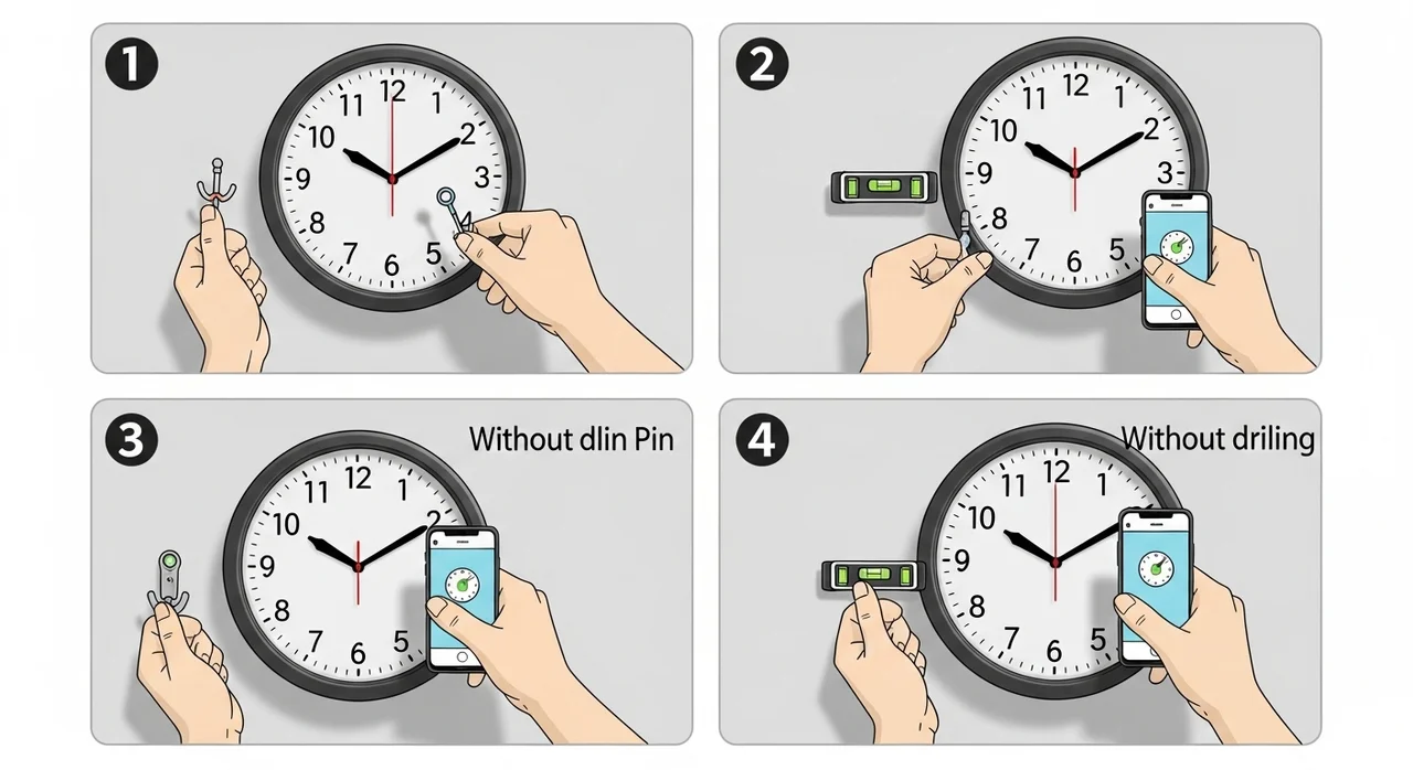 벽 뚫지 않고 깔끔하게 시계 설치하는 3단계
