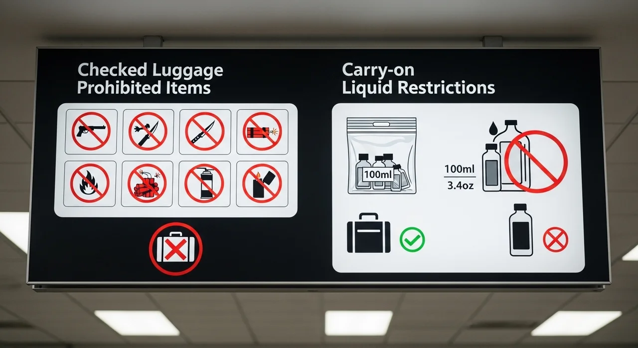수하물 규정과 액체류 반입 주의사항