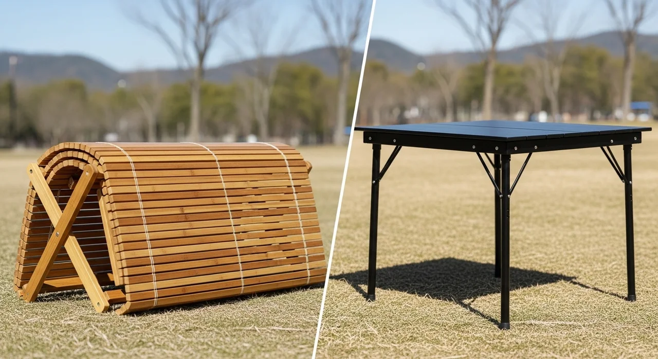 우드 vs 알루미늄 상판 특징 비교