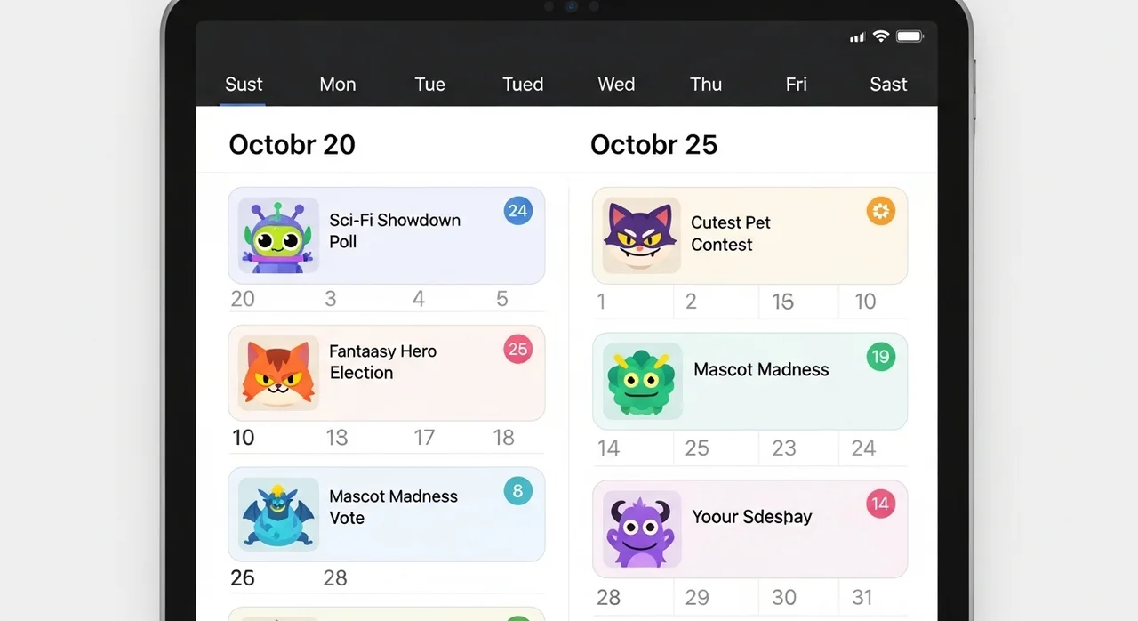 2026년 주요 캐릭터 인기 투표 일정 및 플랫폼 비교