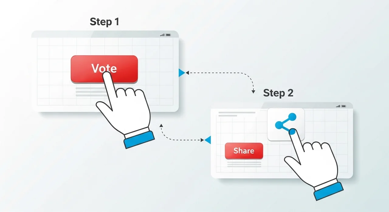 실패 없는 투표 참여를 위한 3단계 스텝