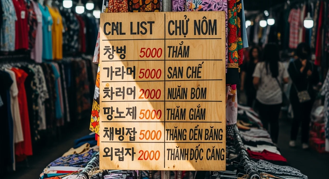 나트랑 담시장 주요 품목별 시세표