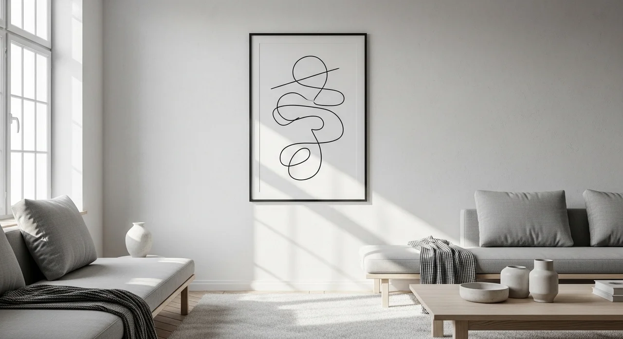 거실 분위기를 결정짓는 벽지와 액자의 황금 비율