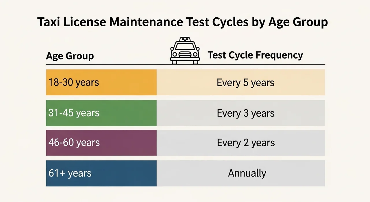 나이와 경력에 따른 자격 유지 조건 한눈에 보기