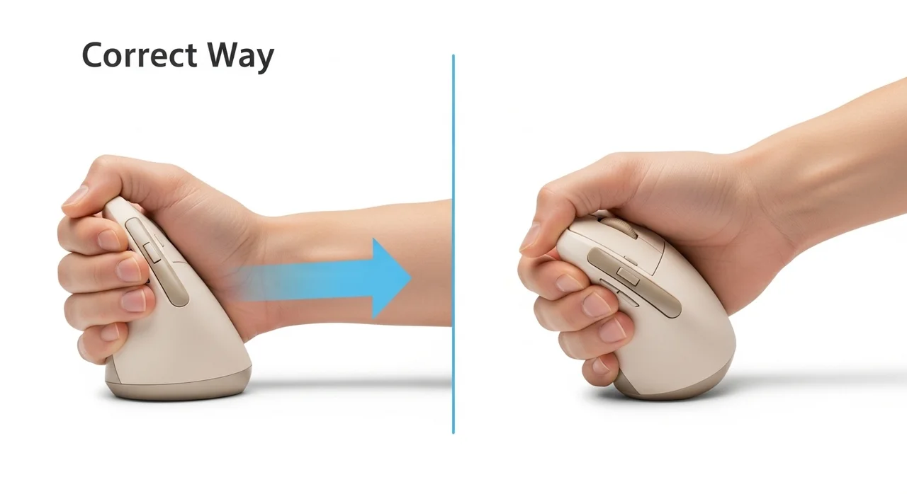 버티컬 마우스, 빠르게 적응하는 3단계 방법