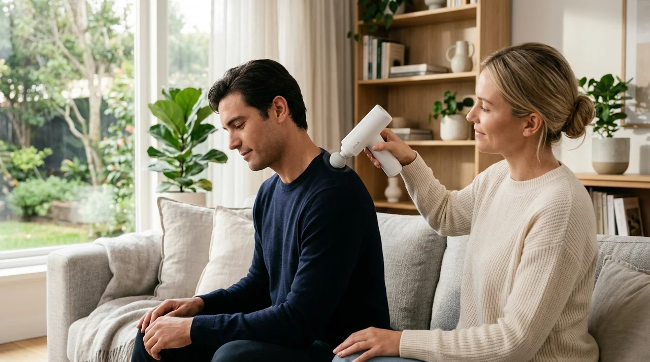 에코마음 무선 전동 미니 마사지기 후기 및 근육 부위별 4종 헤드 활용 꿀팁