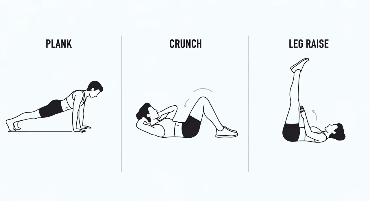 나에게 맞는 복근 운동은? 주요 동작 비교