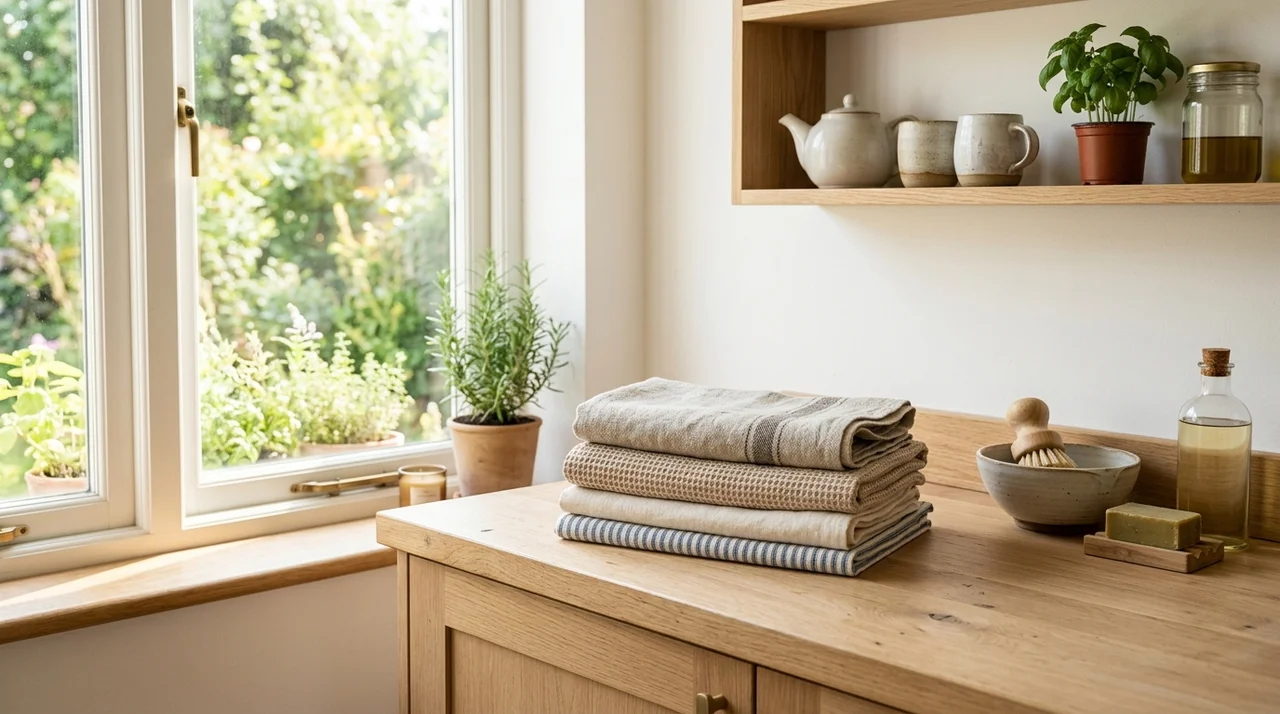 천연 소재 주방 행주 관리 방법! 냄새 없이 위생적으로 쓰는 비결