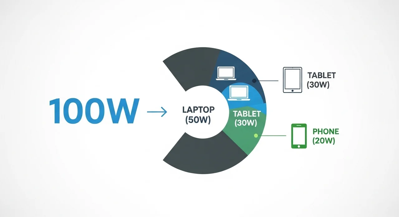 포트 개수에 따른 전력 분배표 확인하기