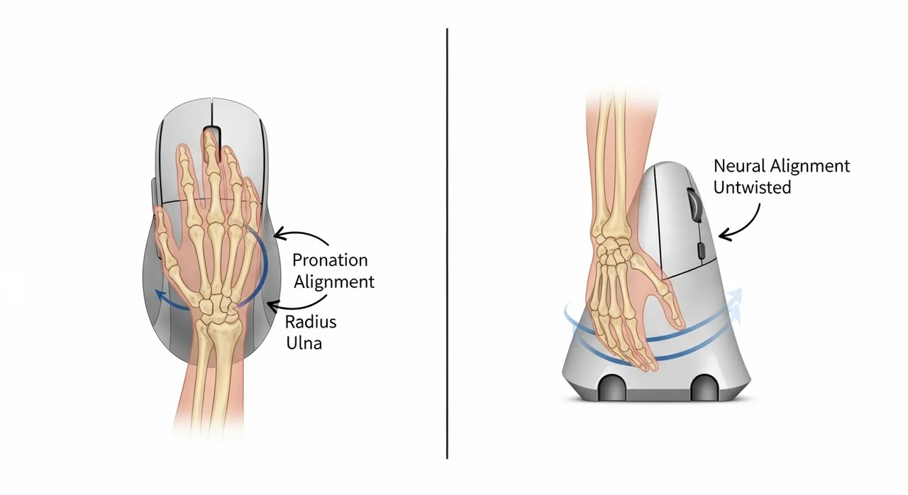 일반 마우스 vs 버티컬 마우스 핵심 비교