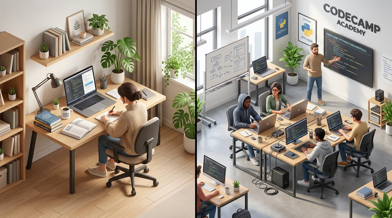 코딩 공부 독학 vs 학원 선택 기준: 비전공자 취업 성공을 위한 가이드