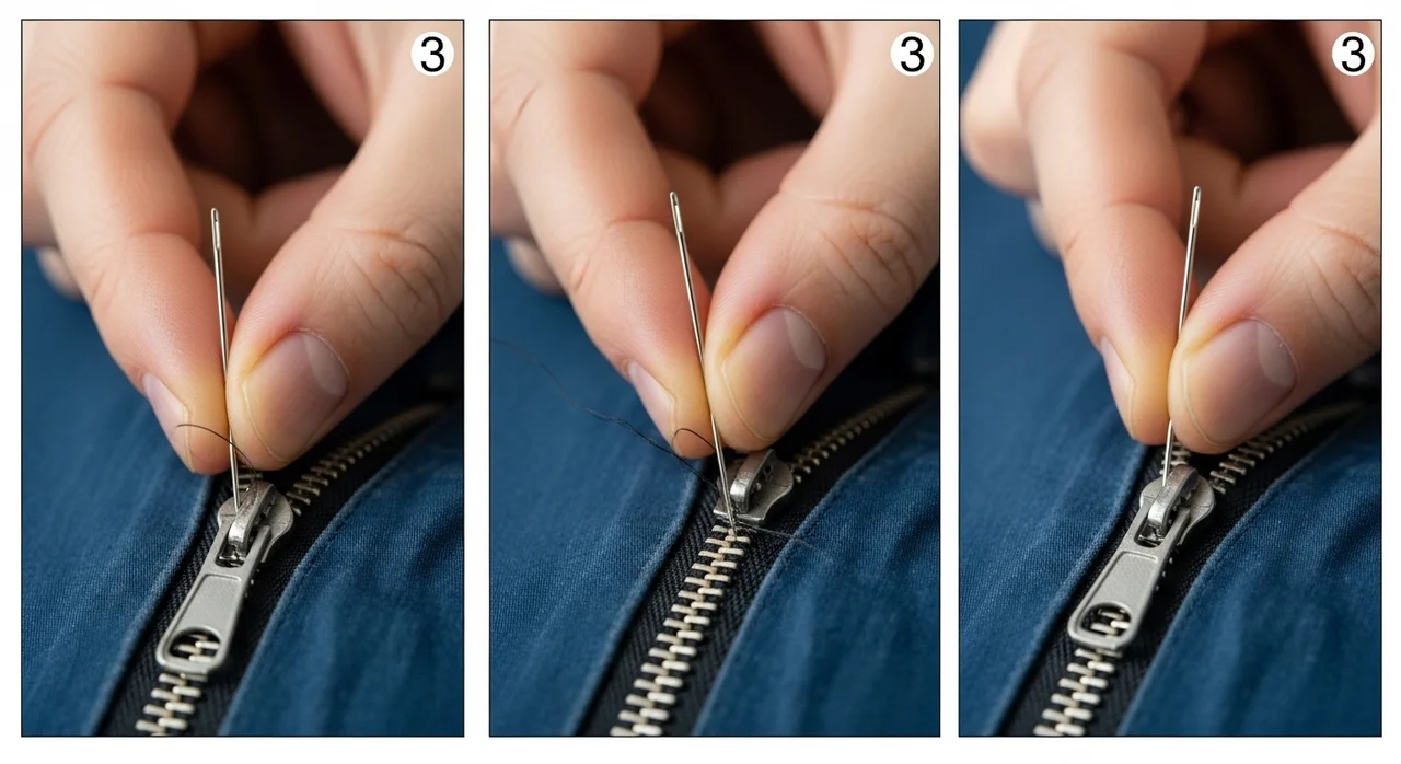 초보자도 가능한 지퍼 셀프 수선 3단계