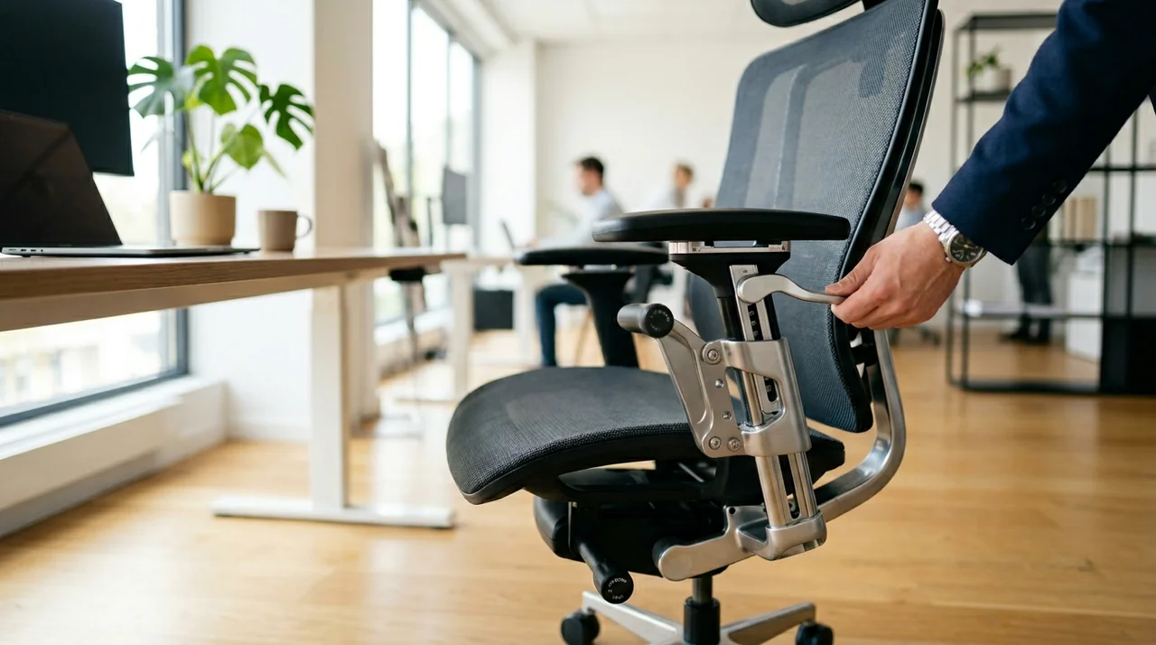 의자 팔걸이 높이 조절의 중요성, 어깨 통증 줄이는 올바른 설정법