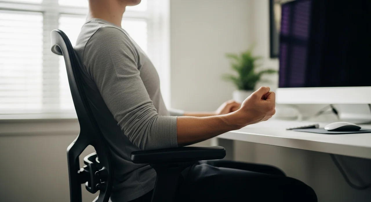 장시간 의자 생활, 팔걸이 높이 하나로 컨디션이 바뀝니다