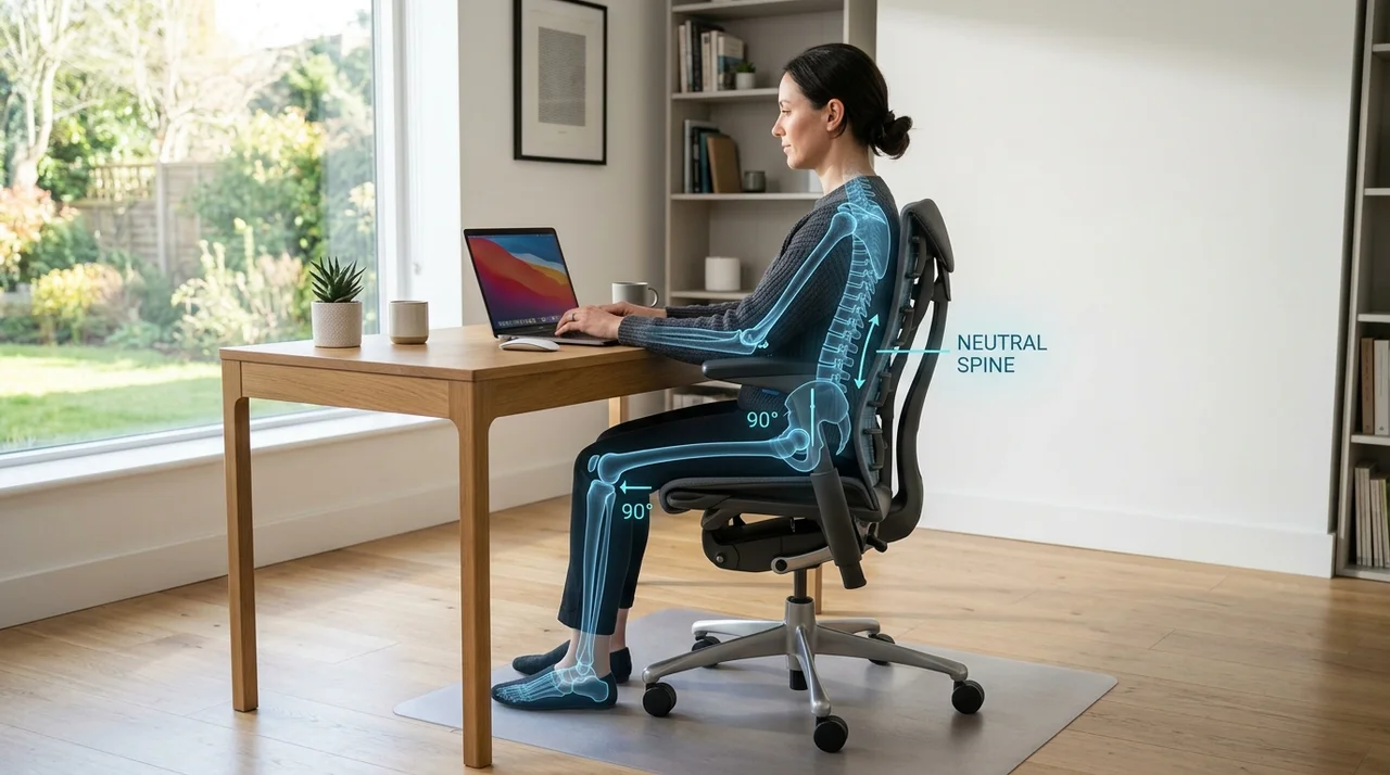 의자 선택 팁 & 올바른 자세 가이드: 허리 통증 끝내는 최적의 세팅