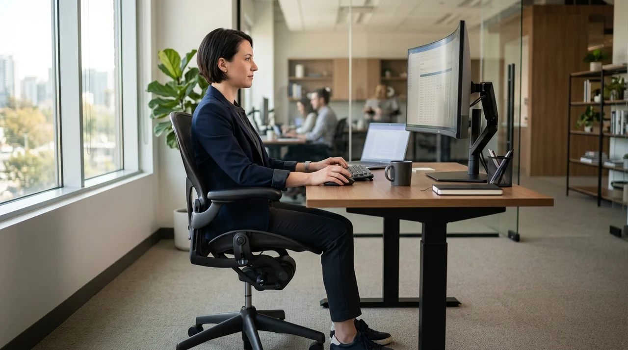 의자 높이 조절 및 올바른 자세 가이드: 허리 통증 없애는 최적의 설정법