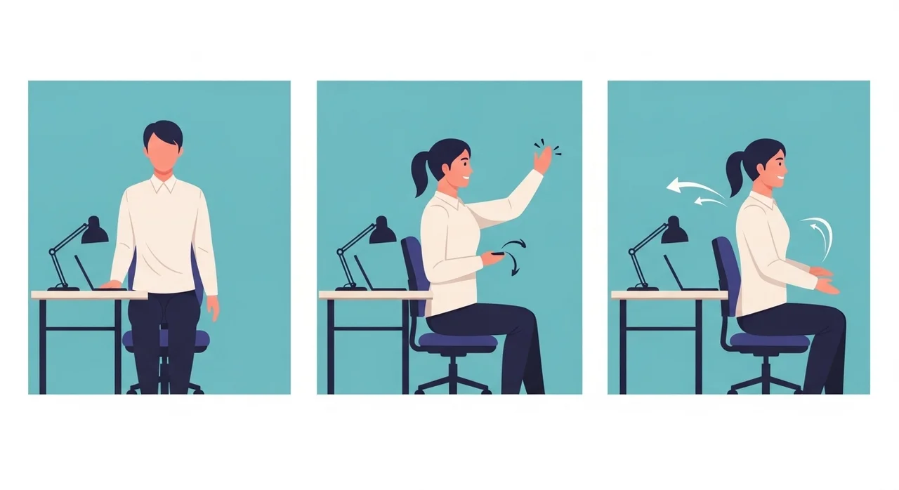 실패 없는 의자 높이 조절 3단계