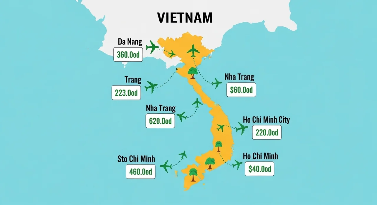 도시별 베트남 항공권 평균 가격 및 적정 예약가