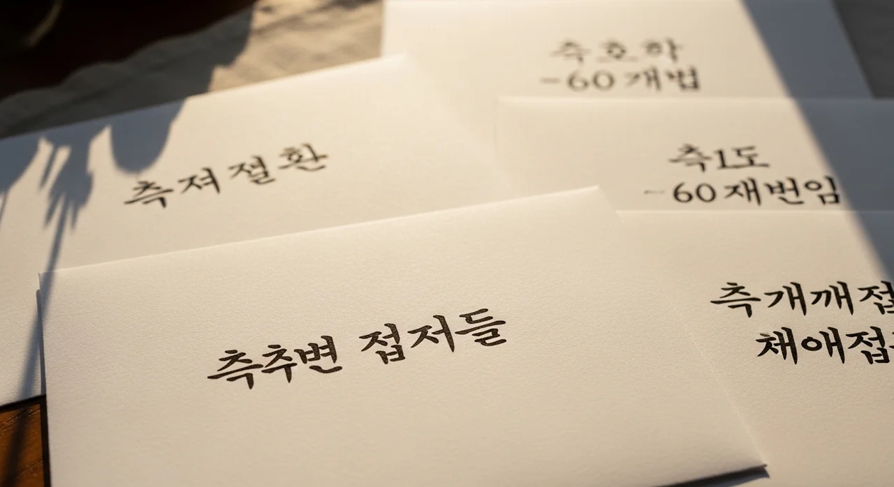 봉투 앞면에는 어떤 축하 문구를 써야 할까?