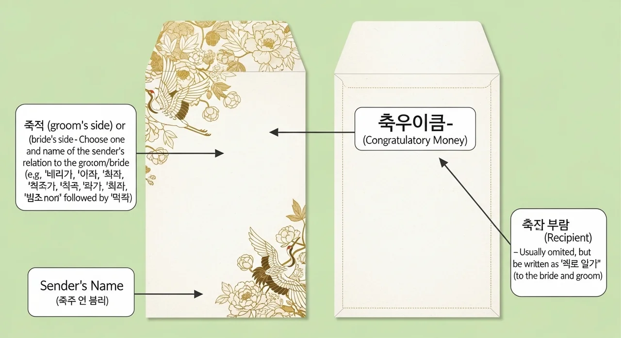 봉투 앞면과 뒷면, 무엇을 써야 할까요?