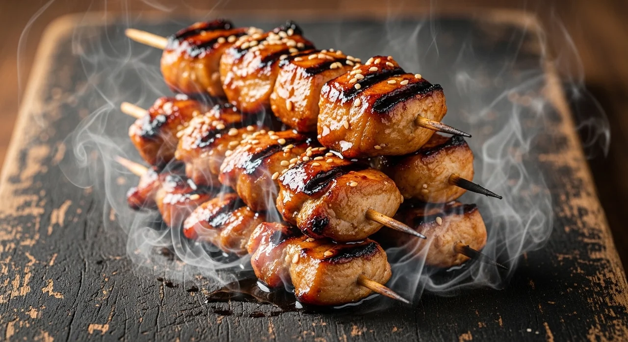 2. 숯불데리야끼 닭꼬치 — 홈파티 안주 끝판왕