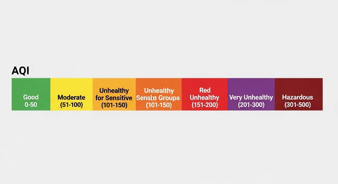 대기질 지수(AQI) 단계별 영어 표현