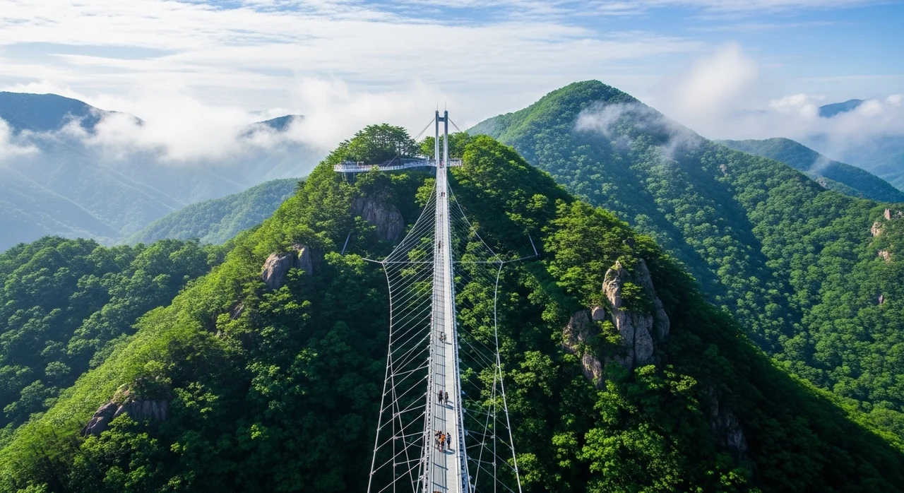 새롭게 떠오르는 명소, 봉명산 출렁다리